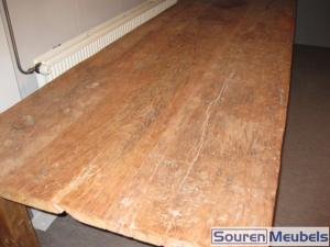 Teak tafel oud hout 400x100cm (7)